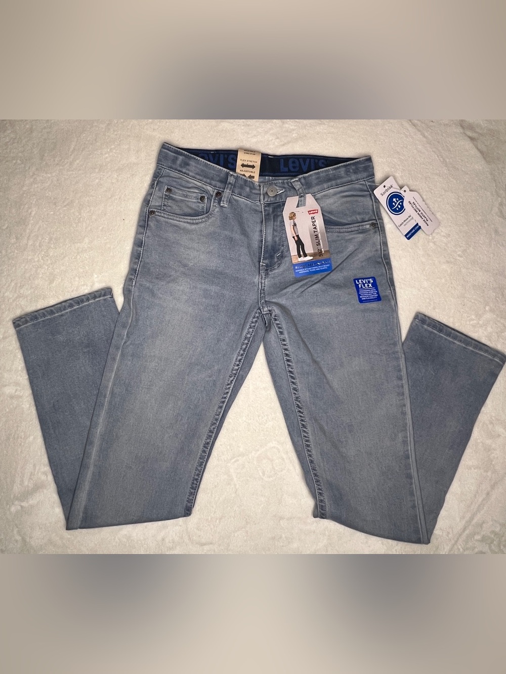 Levi's boy Grey-Light Blue Slim Straight Jeans